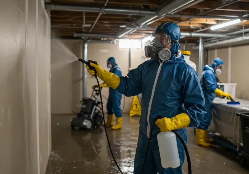Basement Sanitization and Antimicrobial Treatment process in Murraysville, NC
